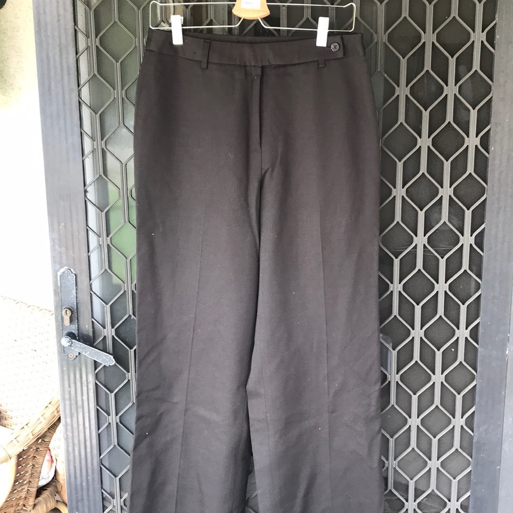 J CREW Brown Wool Wide Leg Pants Size 8